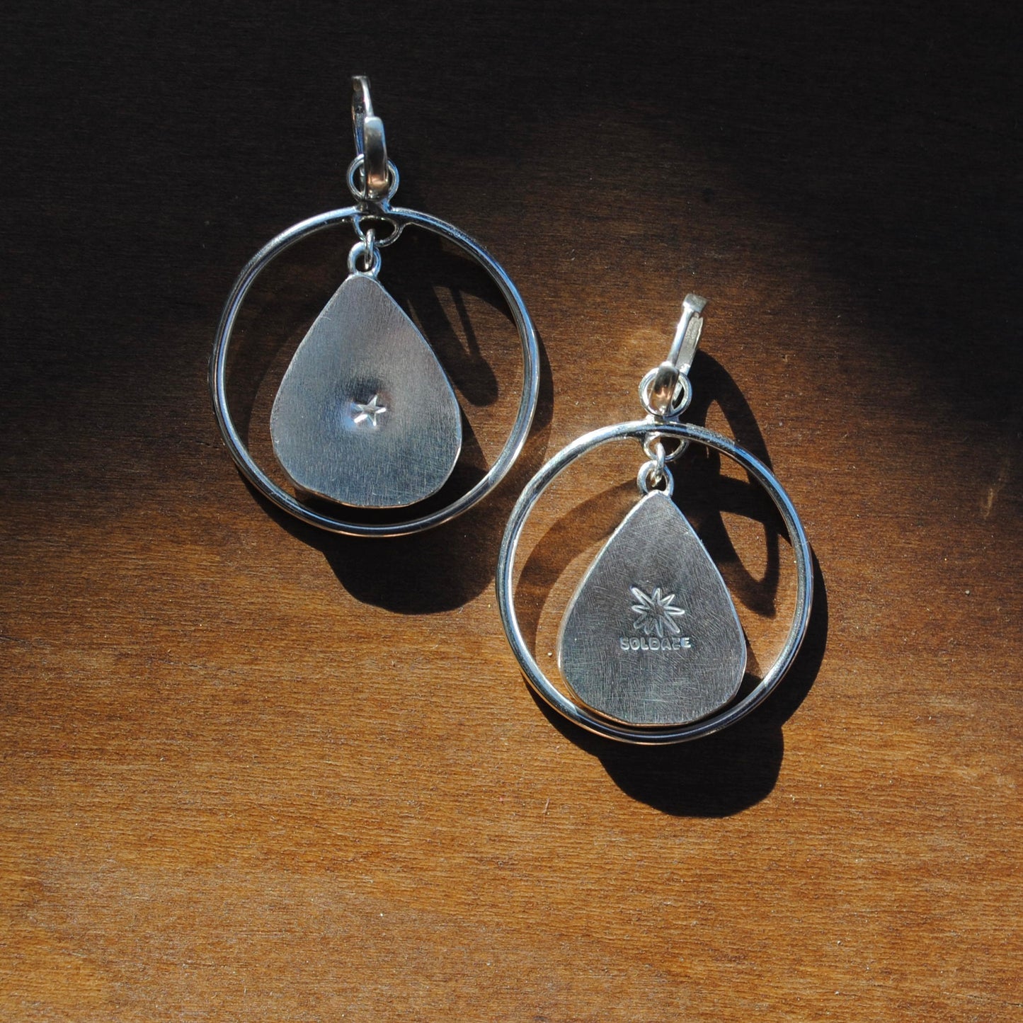 Dalmatian Jasper Huggie Hoops