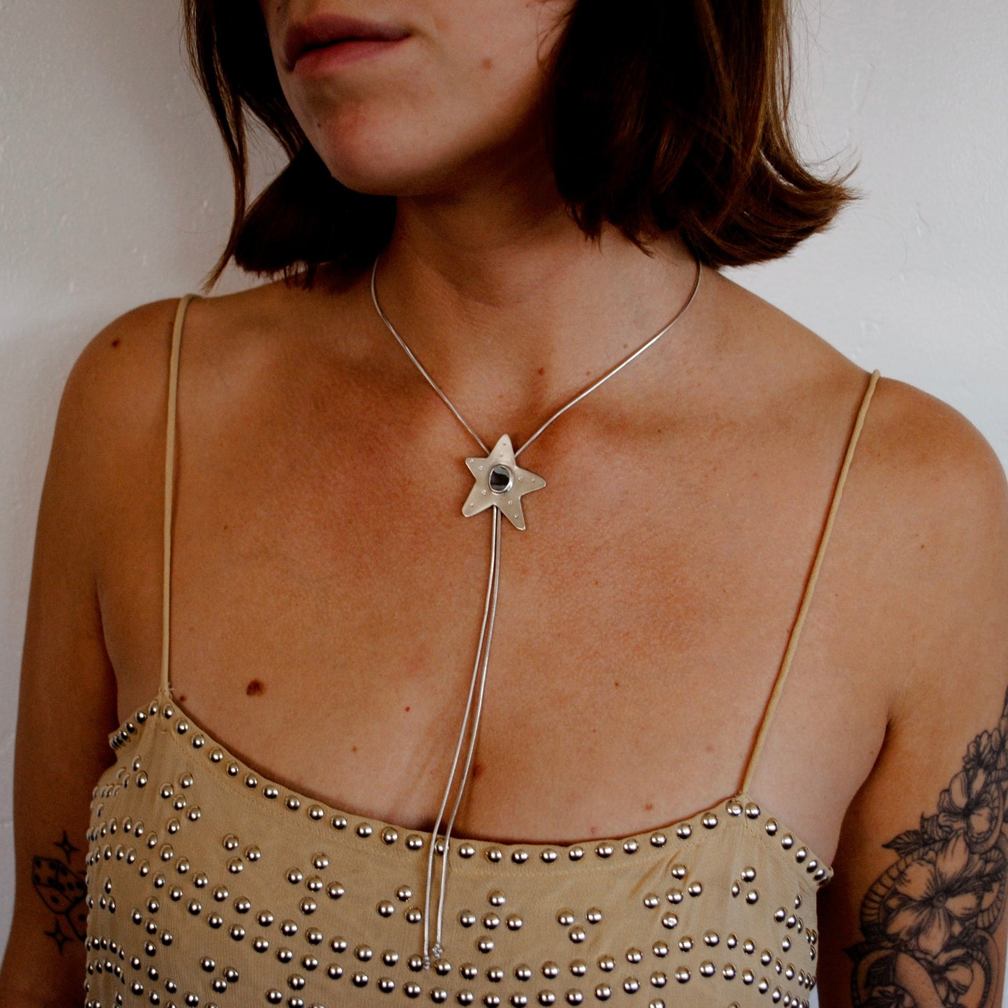 Abalone Star Bolo Tie