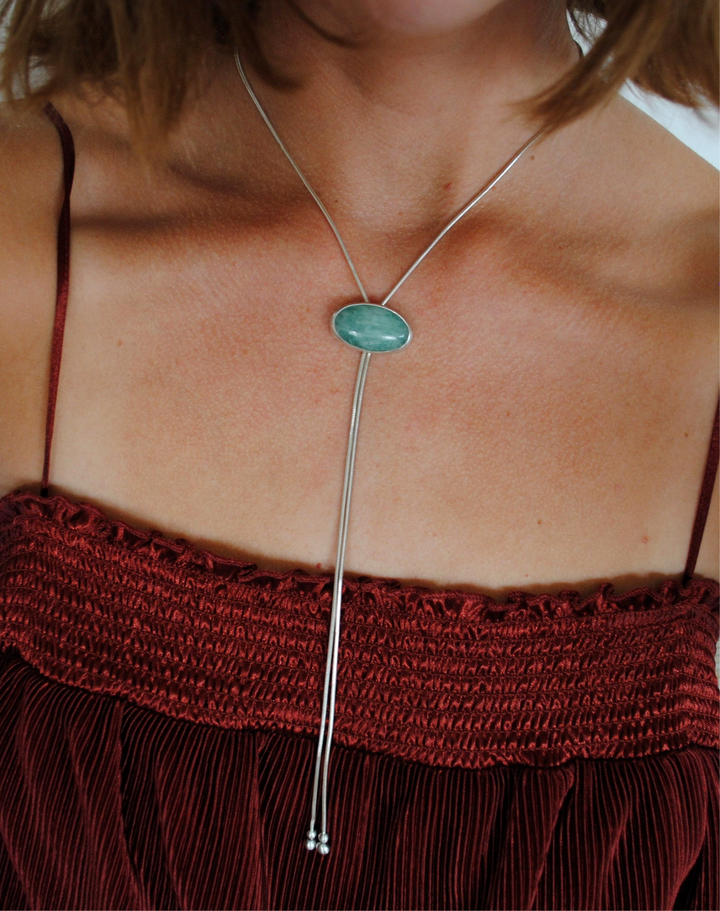Blue Amazonite Bolo Tie