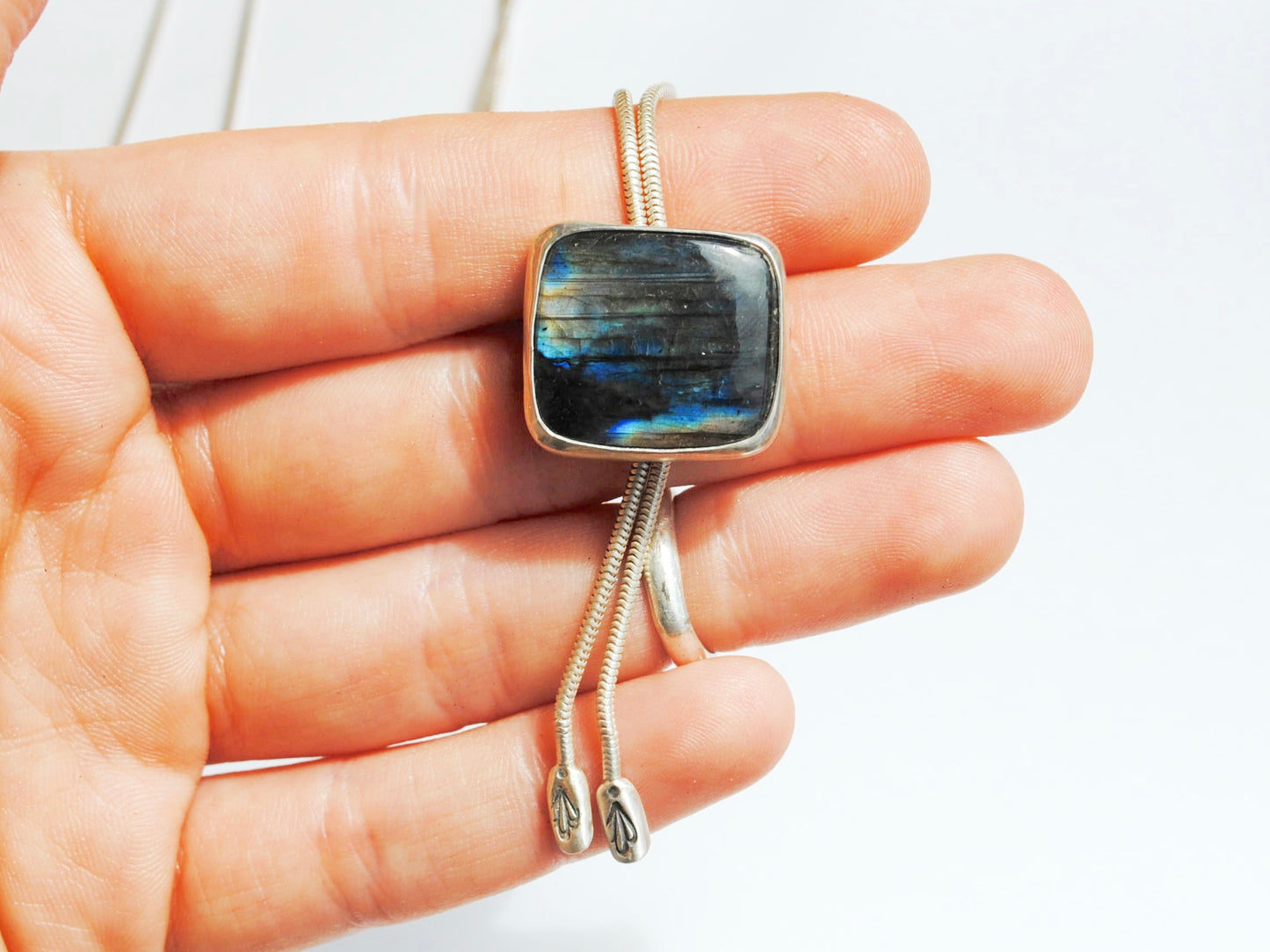 Labradorite Bolo Tie