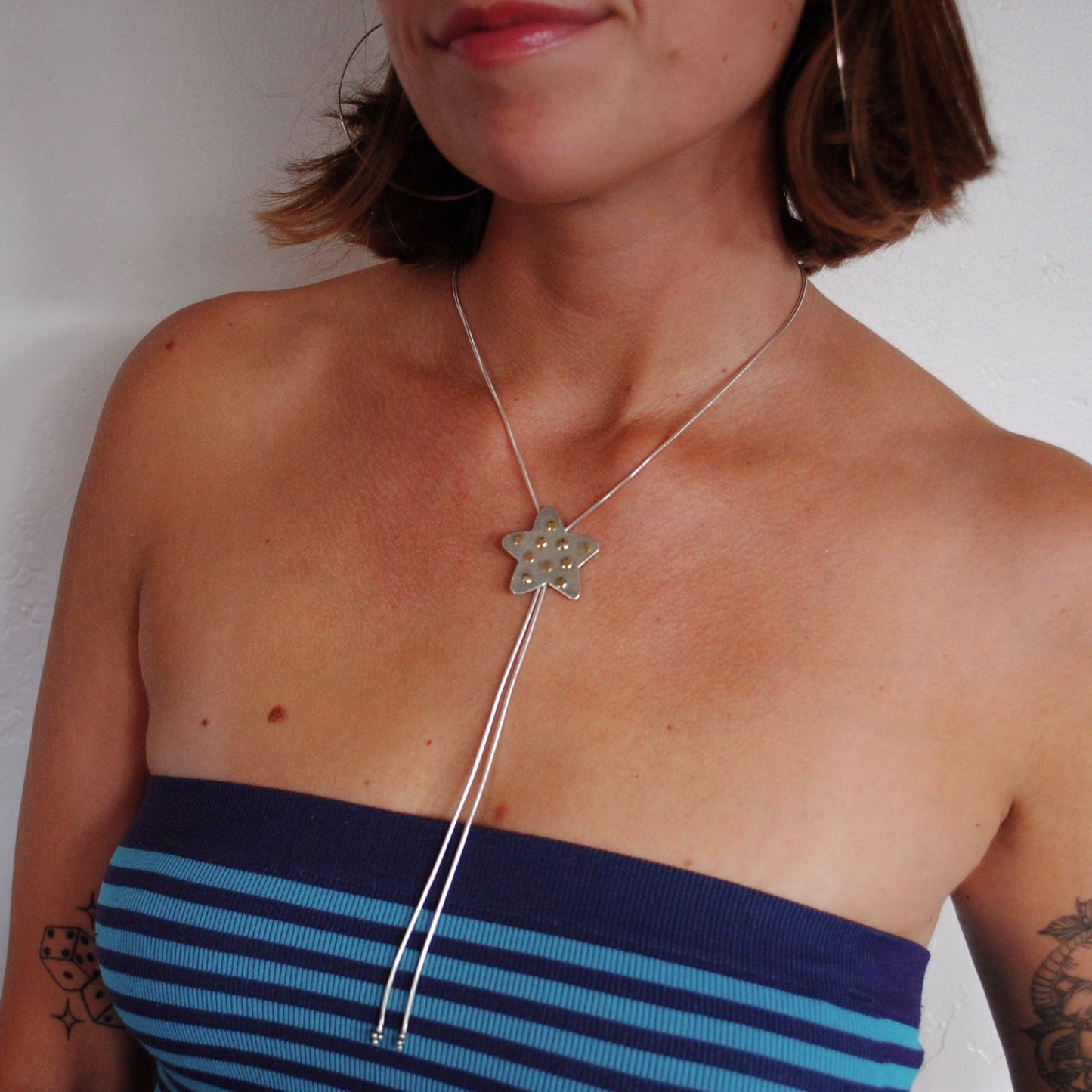 Polka Dot Star Bolo Tie