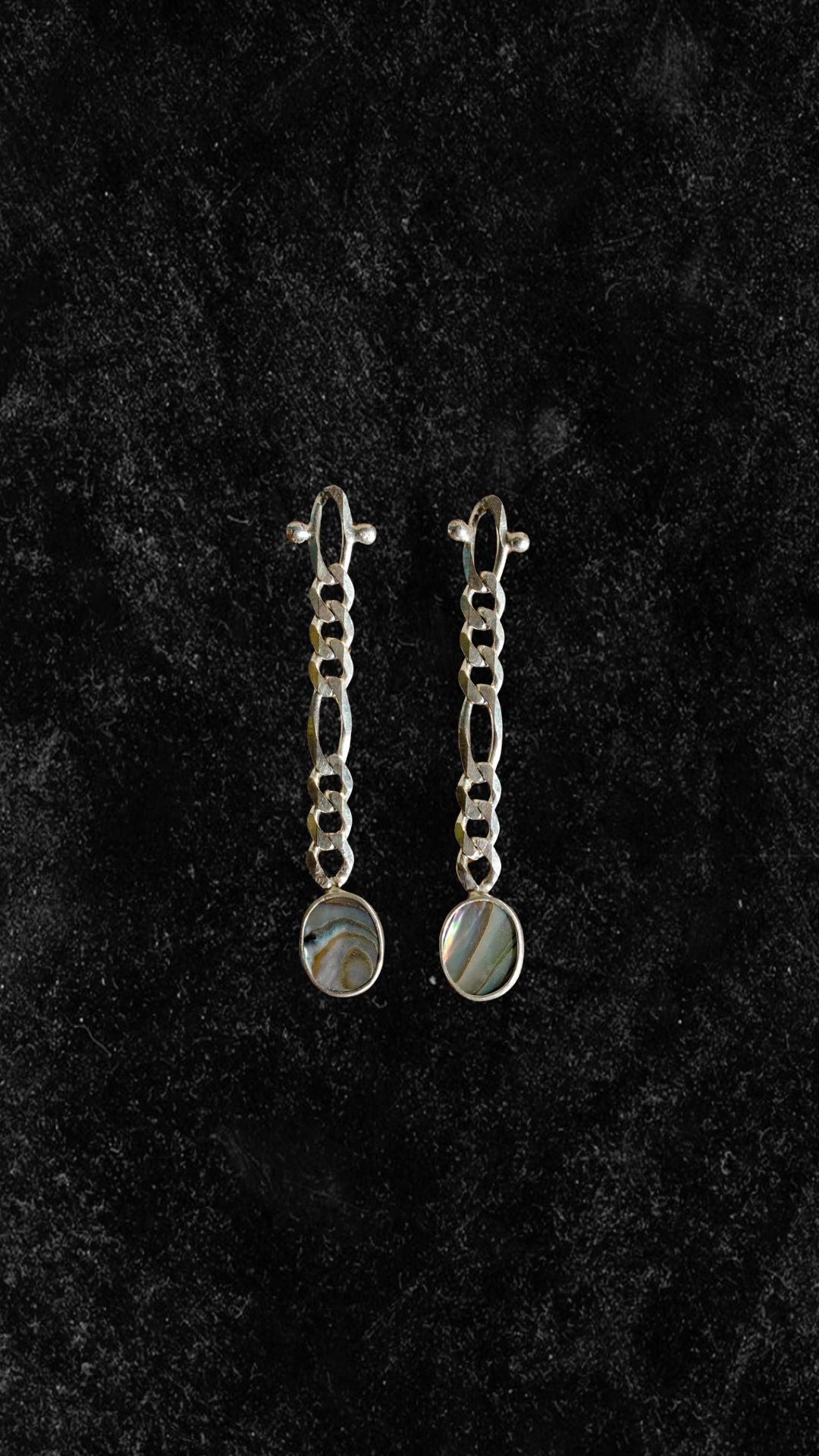Abalone Figaro Chain Earrings