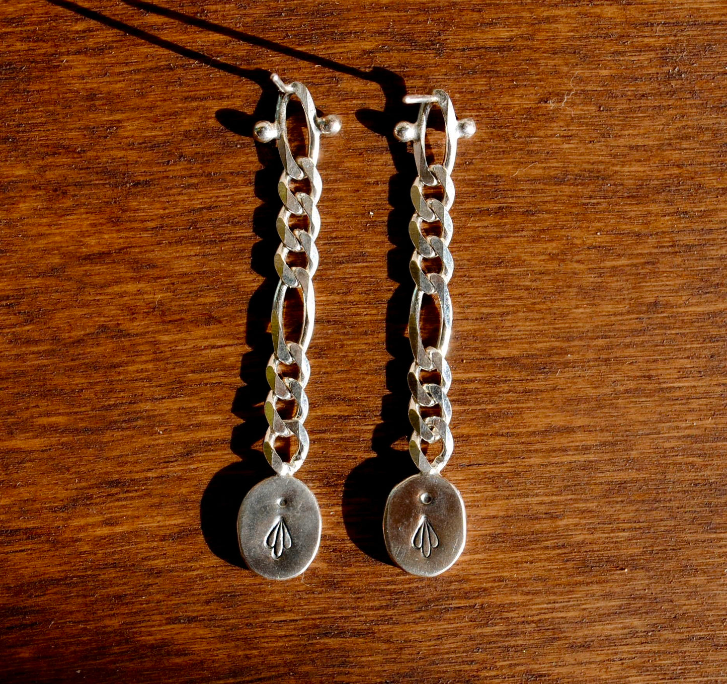 Abalone Figaro Chain Earrings