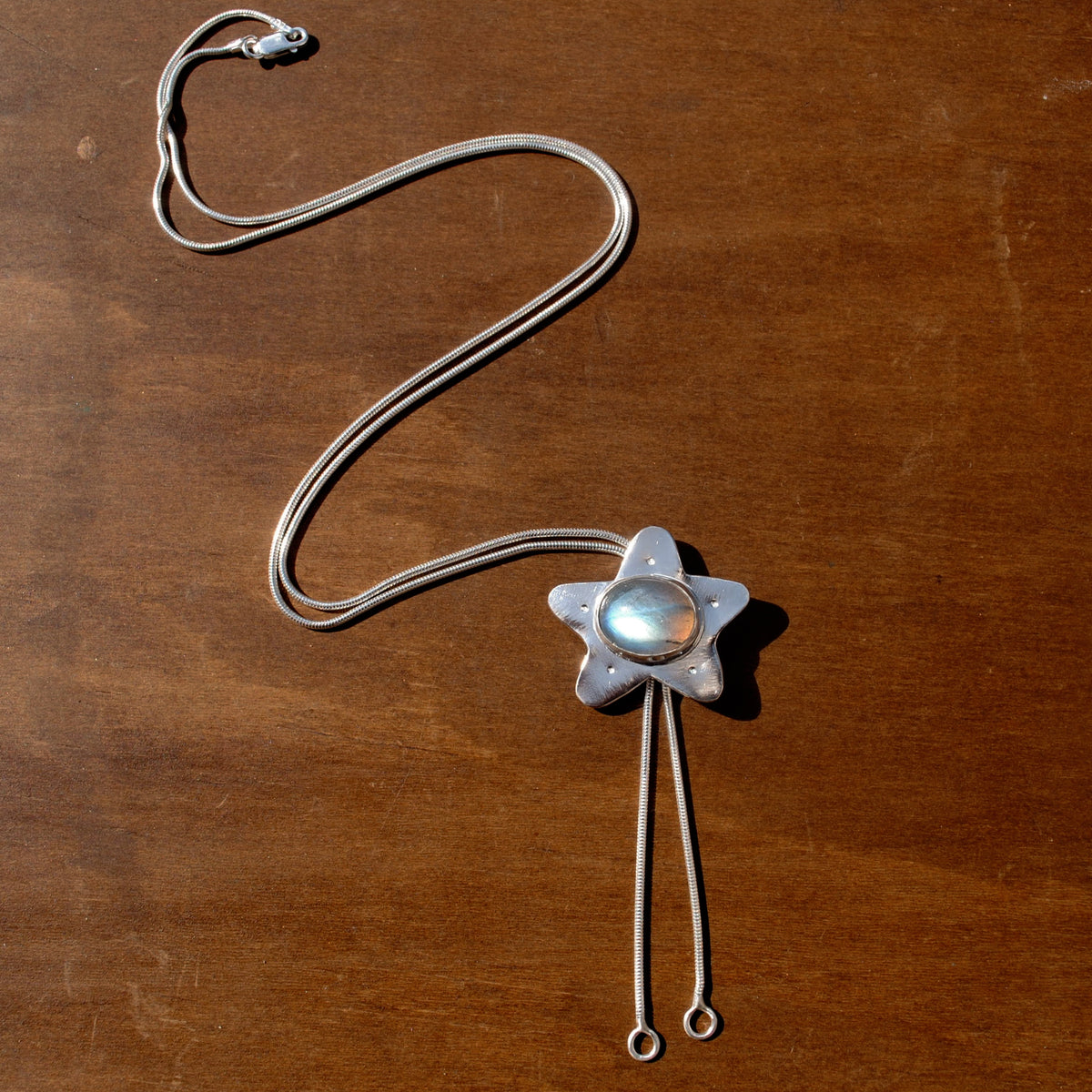 Labradorite Star Bolo Tie