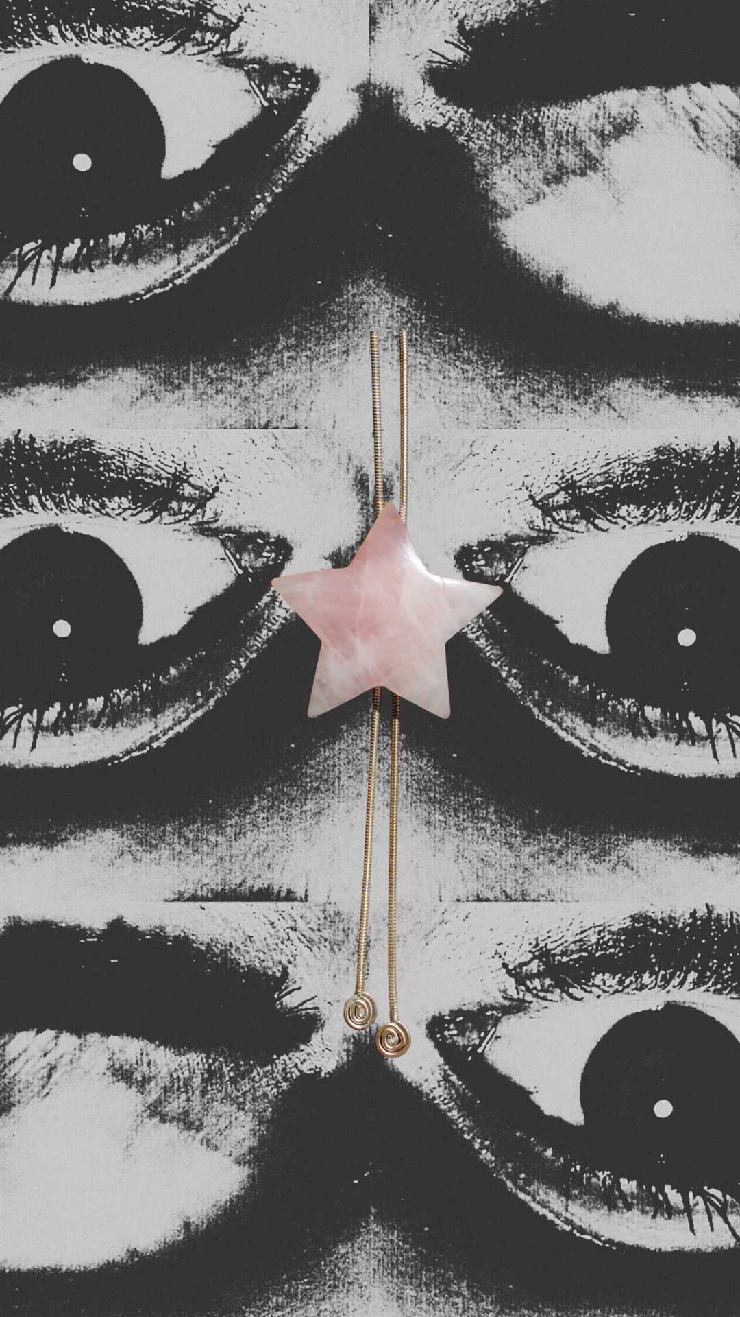 Made-to-Order Rose Quartz Star Bolo Tie