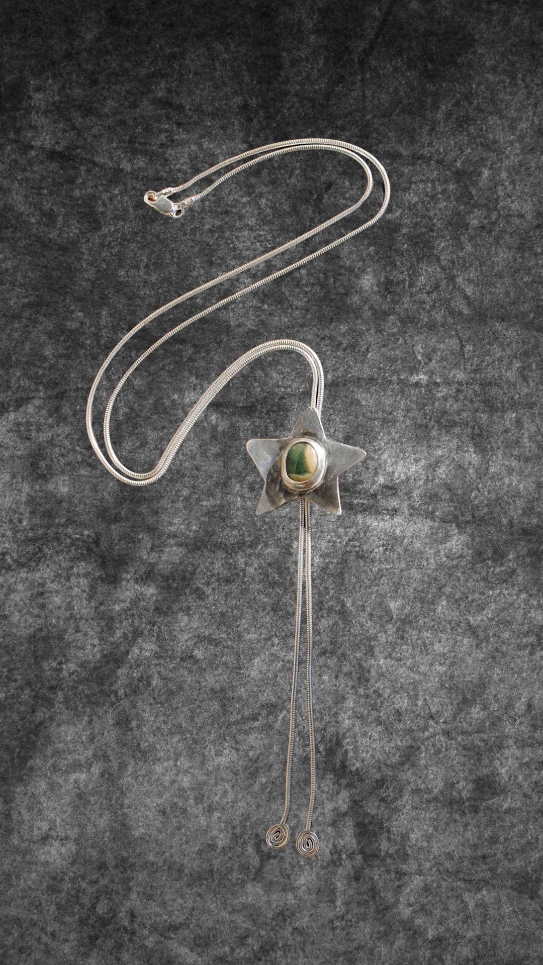Ocean Jasper Star Bolo Tie