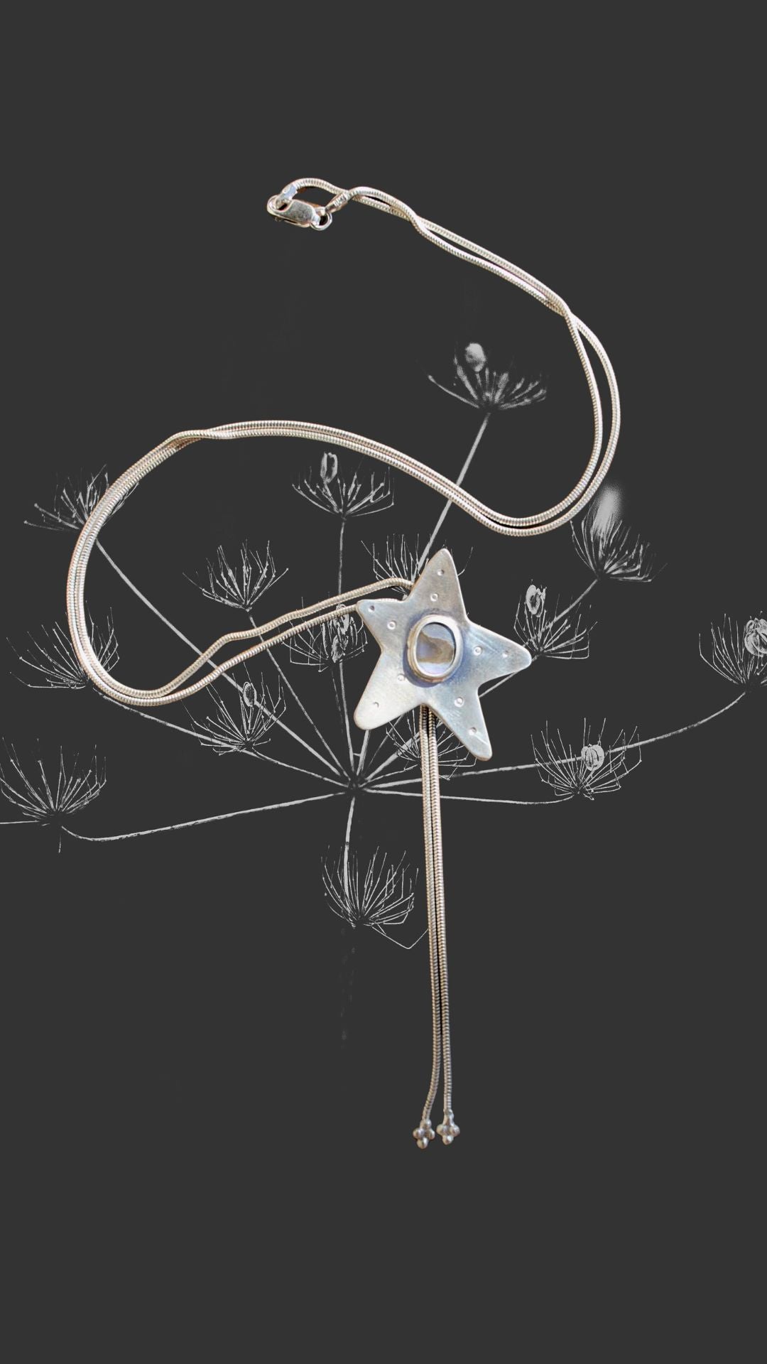 Abalone Star Bolo Tie