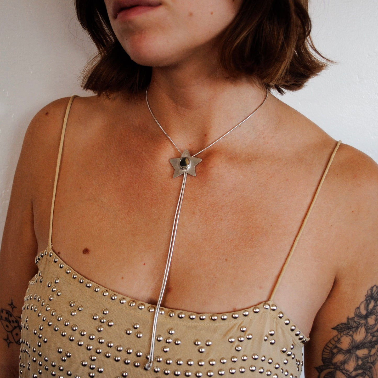 Ocean Jasper Star Bolo Tie
