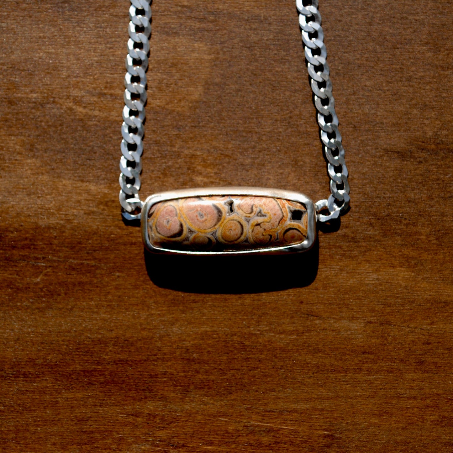 Agate Curb Chain Necklace