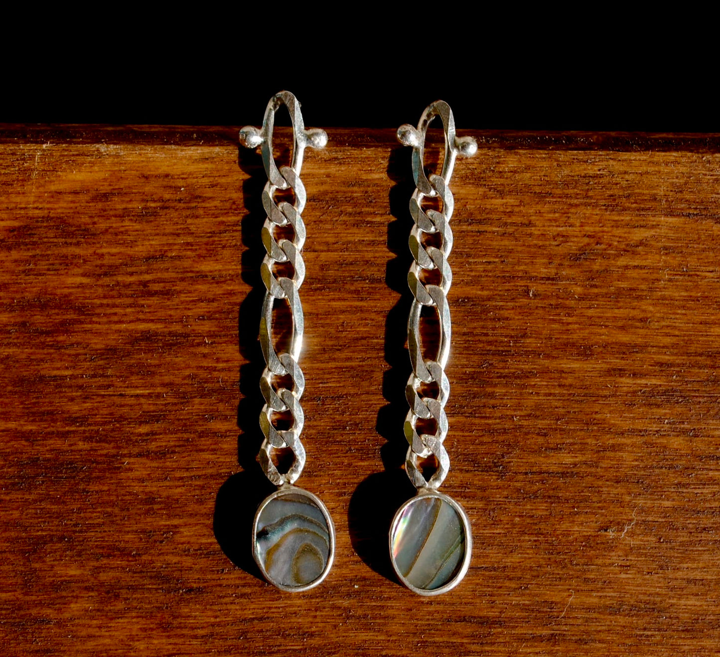 Abalone Figaro Chain Earrings