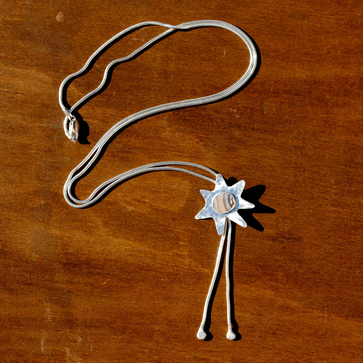 Abalone Star Bolo Tie