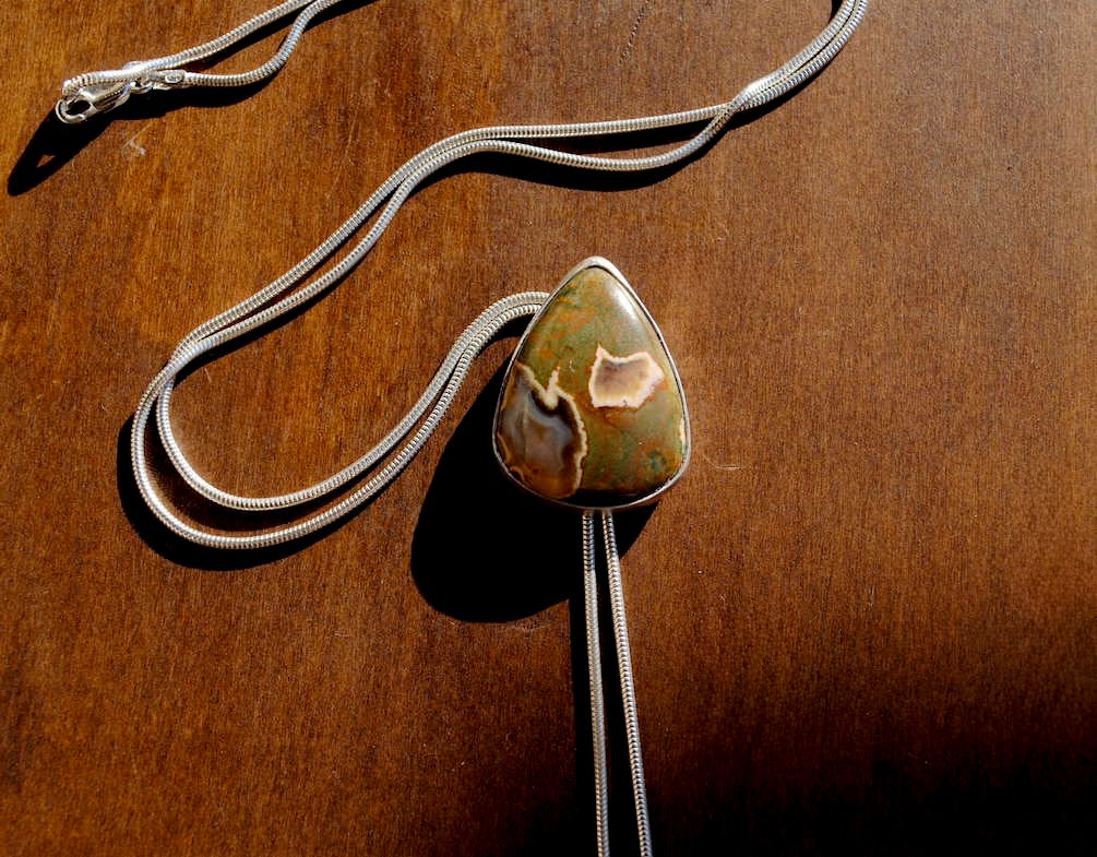 Rainforest Jasper II Bolo Tie