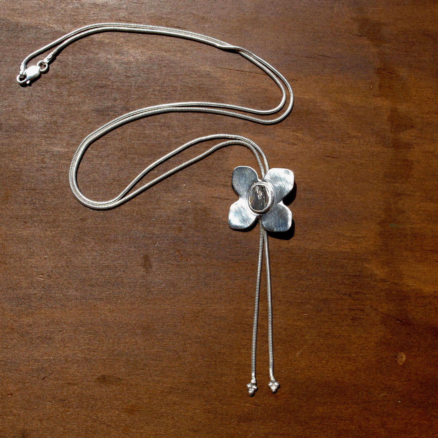 Ocean Jasper Clover Bolo Tie