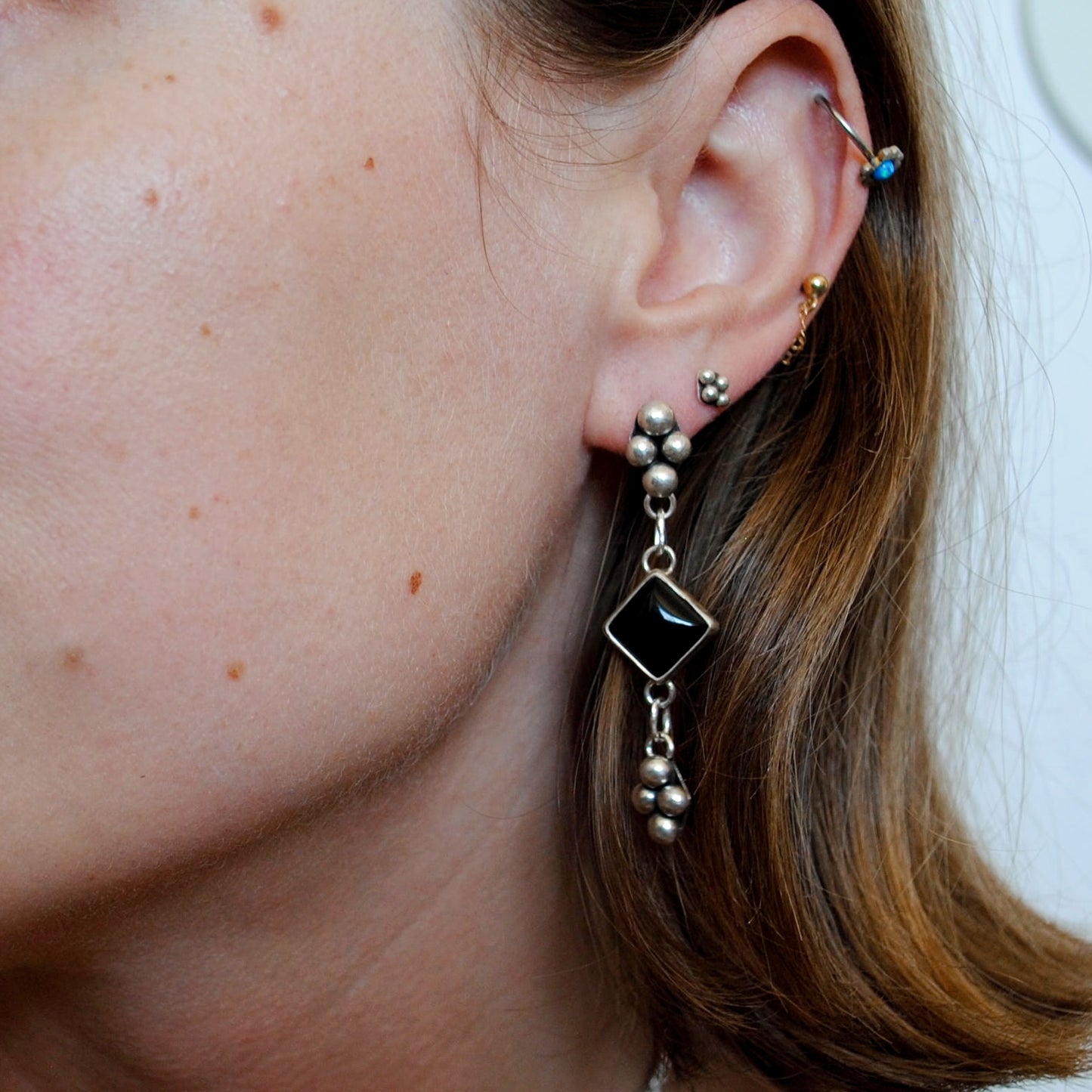 Black Agate Earrings