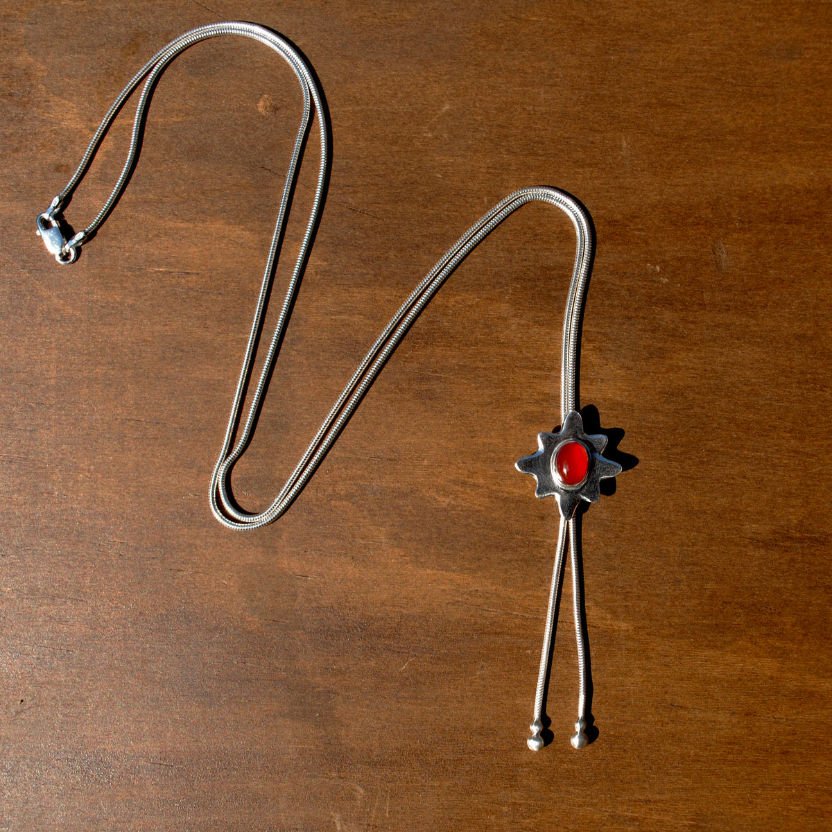 Carnelian Star Bolo Tie