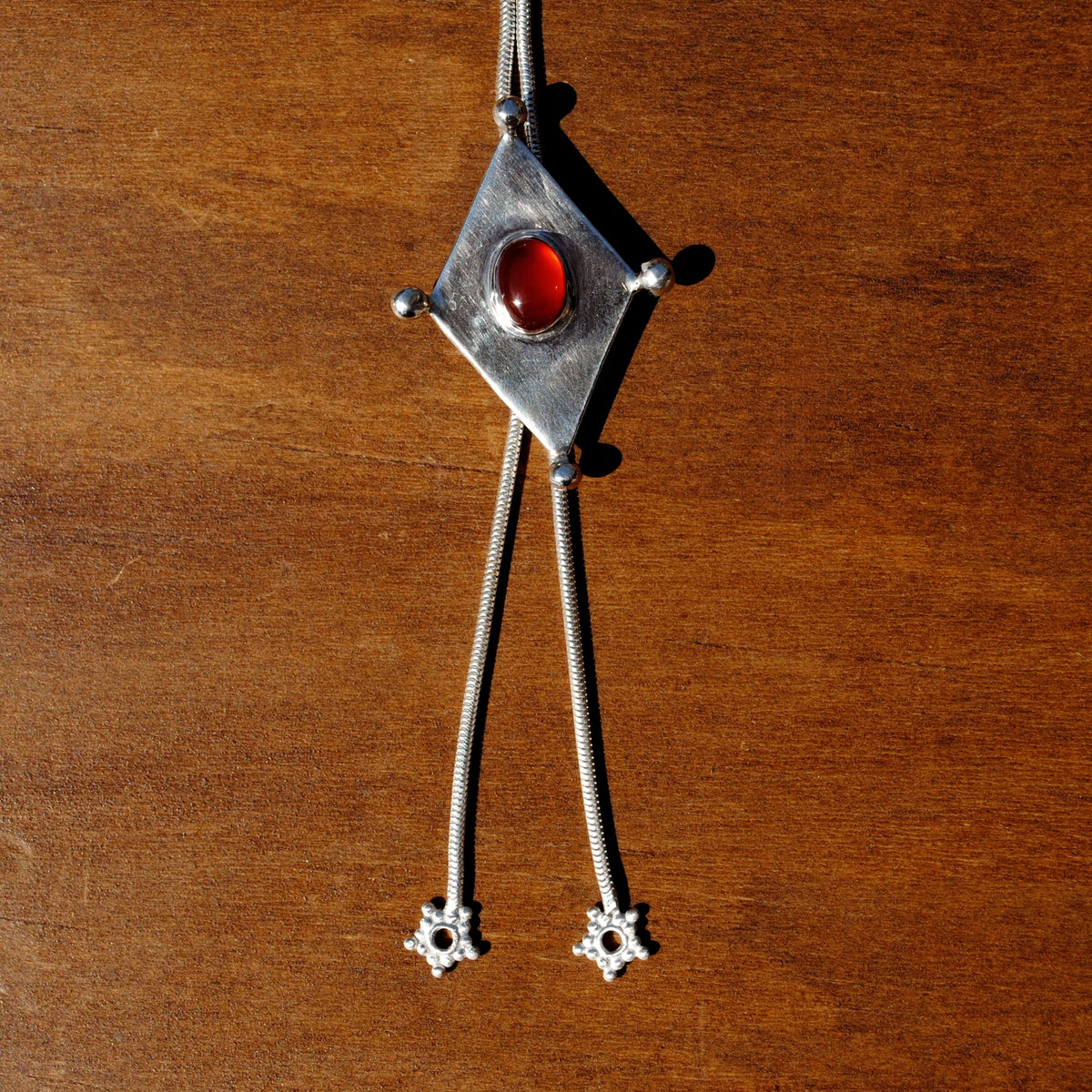 Carnelian Diamond Bolo Tie