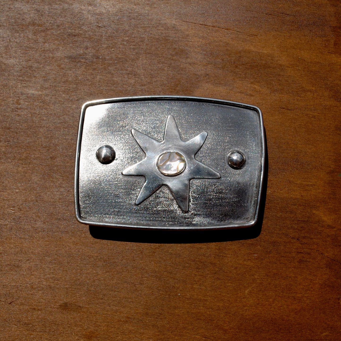 Abalone Star Belt Buckle