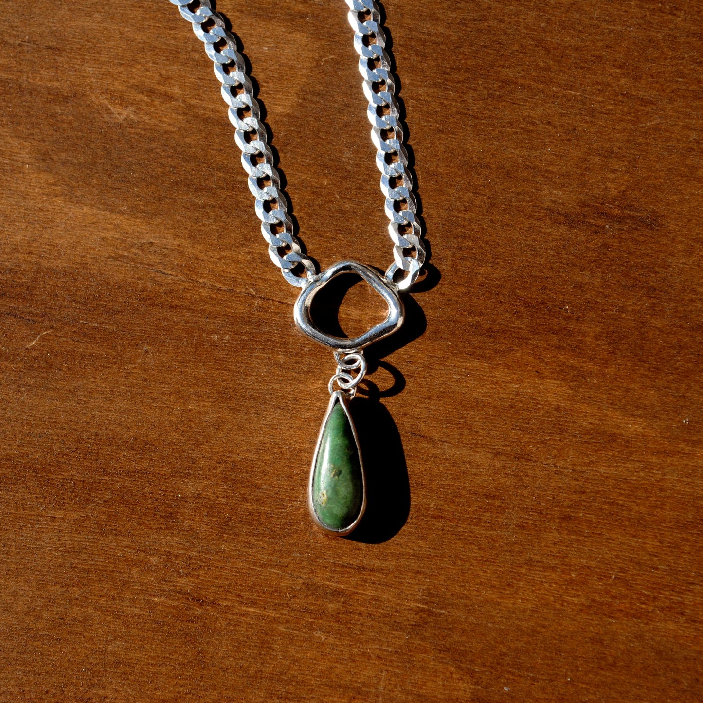 Chrysocolla Liana Curb Chain Necklace