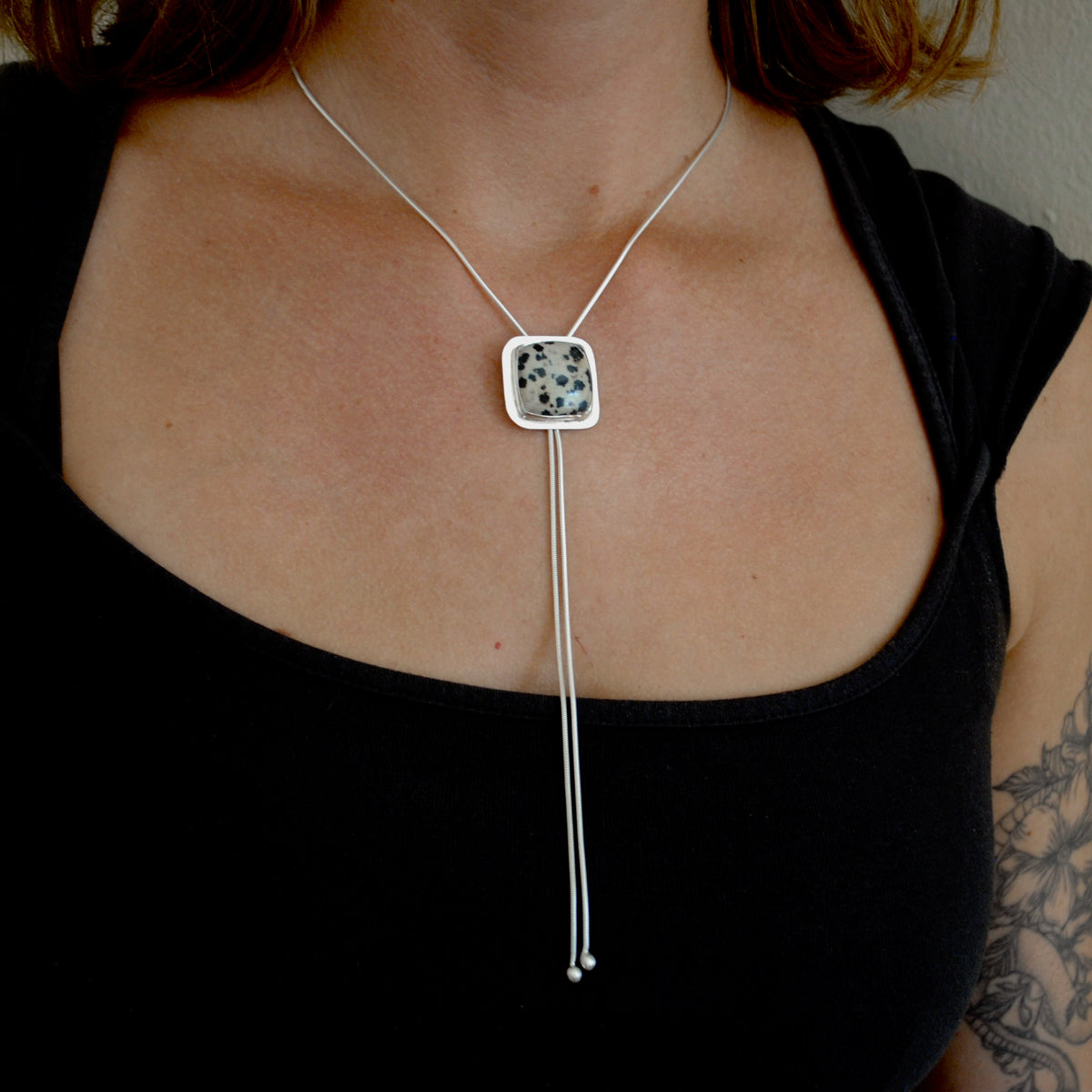 Dalmatian Jasper Bolo Tie