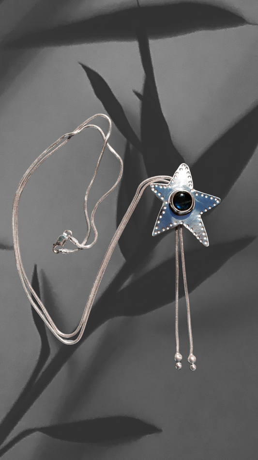 Labradorite Star Bolo Tie
