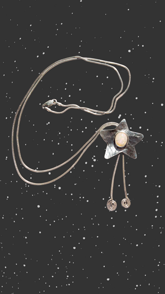 Ethiopian Opal Star Bolo Tie