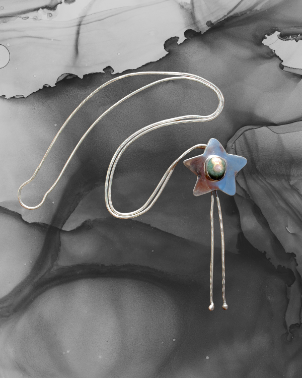 Green Ocean Jasper Star Bolo Tie