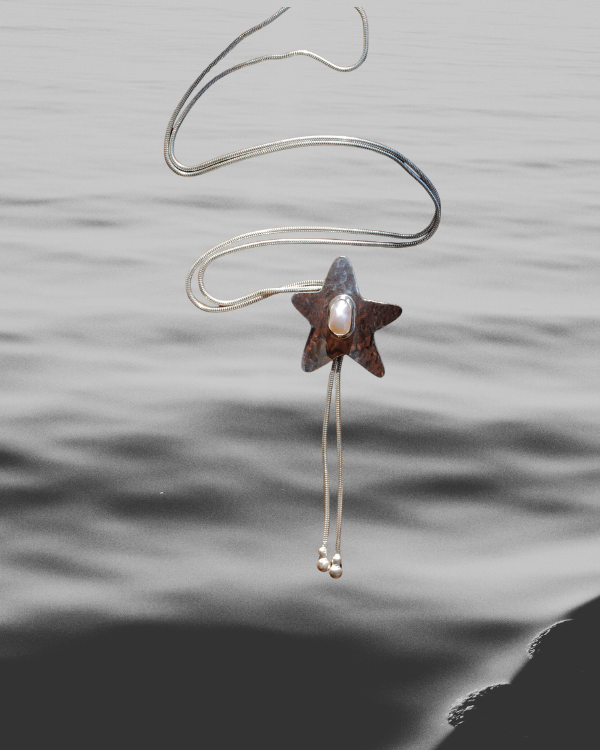 Freshwater Pearl Star Bolo Tie