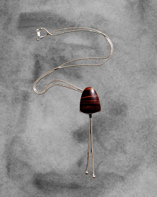 Red Tiger's Eye Bolo Tie