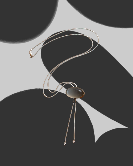 Grey Moonstone Bolo Tie