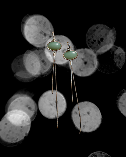Siberian Jade Huggie Hoops