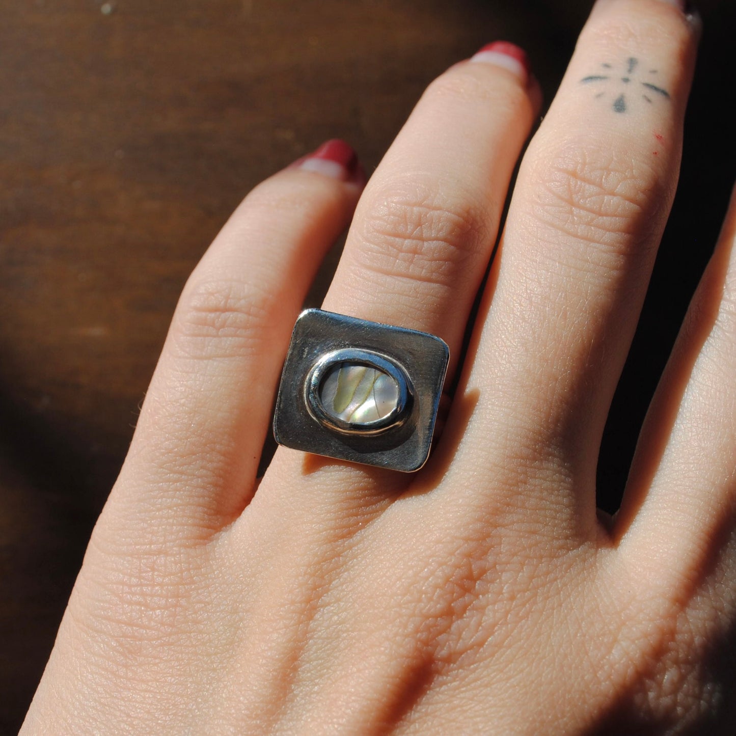 Abalone Square Ring