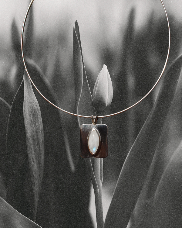 Moonstone Square Necklace