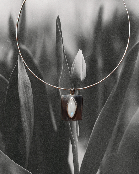 Moonstone Square Necklace