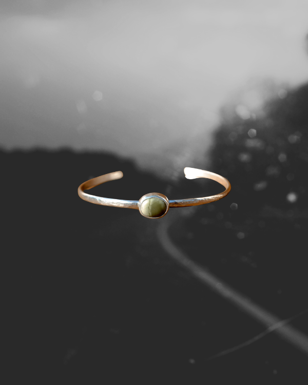 Made-to-Order Imperial Jasper Hammered Cuff