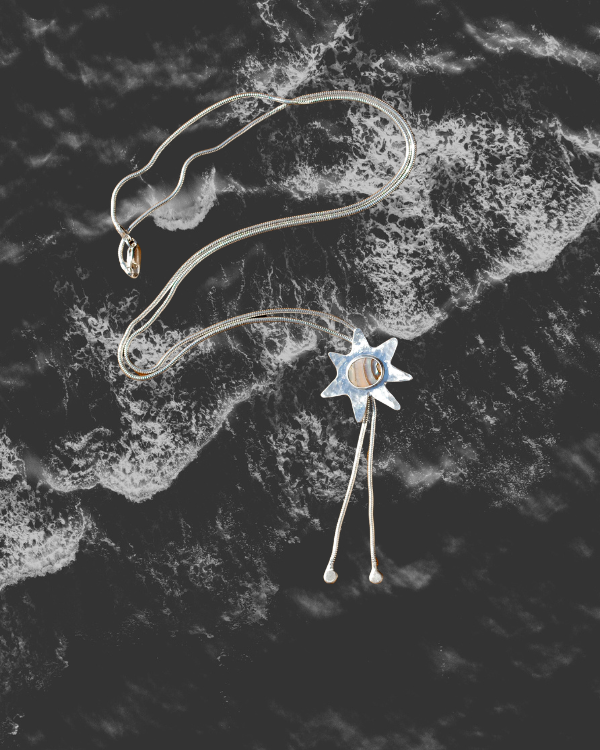 Abalone Star Bolo Tie