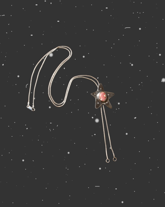 Rhodochrosite Star Bolo Tie