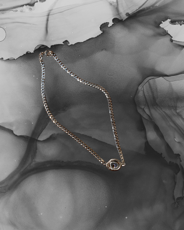 Abalone Liana Curb Chain Necklace
