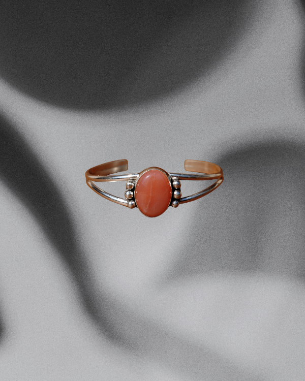 Peach Moonstone Cuff