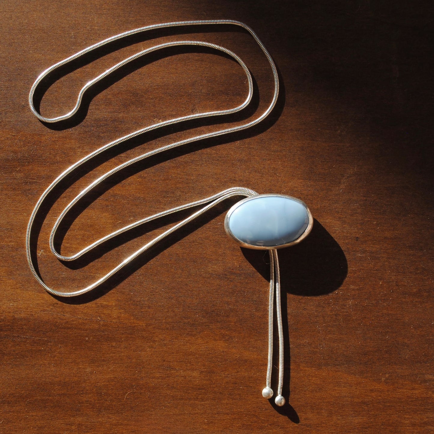 Blue Opal Bolo Tie