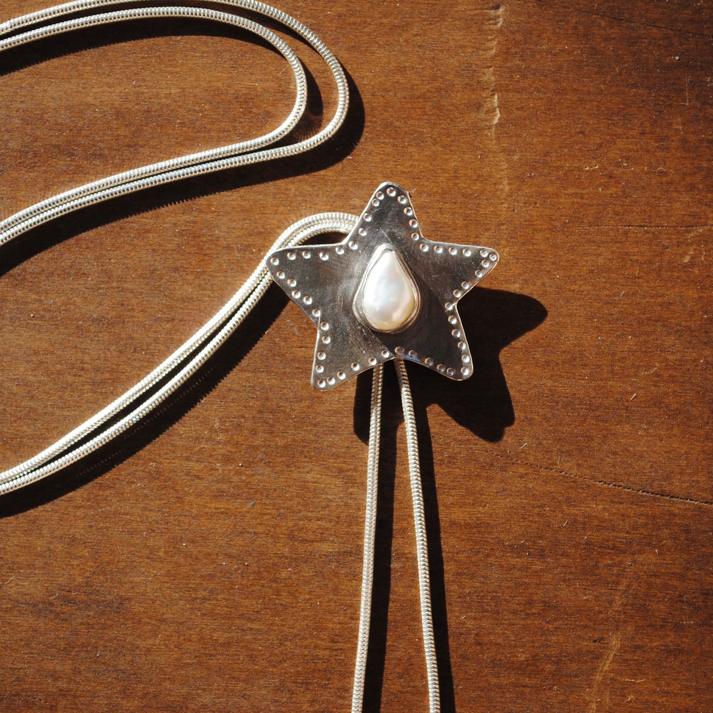 Pearl Star Bolo Tie