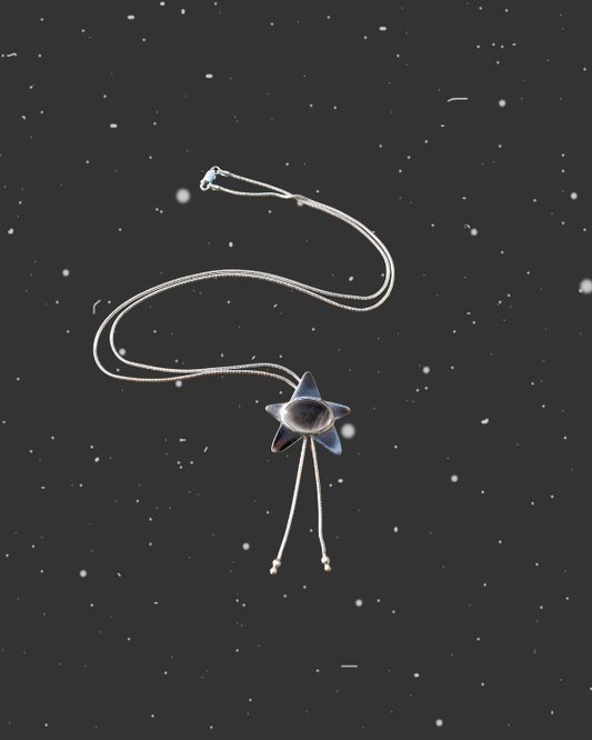 Black Mother of Pearl Star Bolo Tie