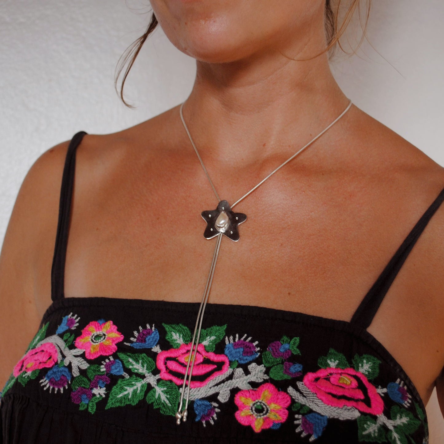 Pearl Star Bolo Tie