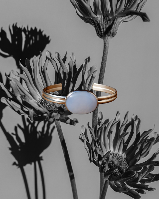 Blue Chalcedony Cuff