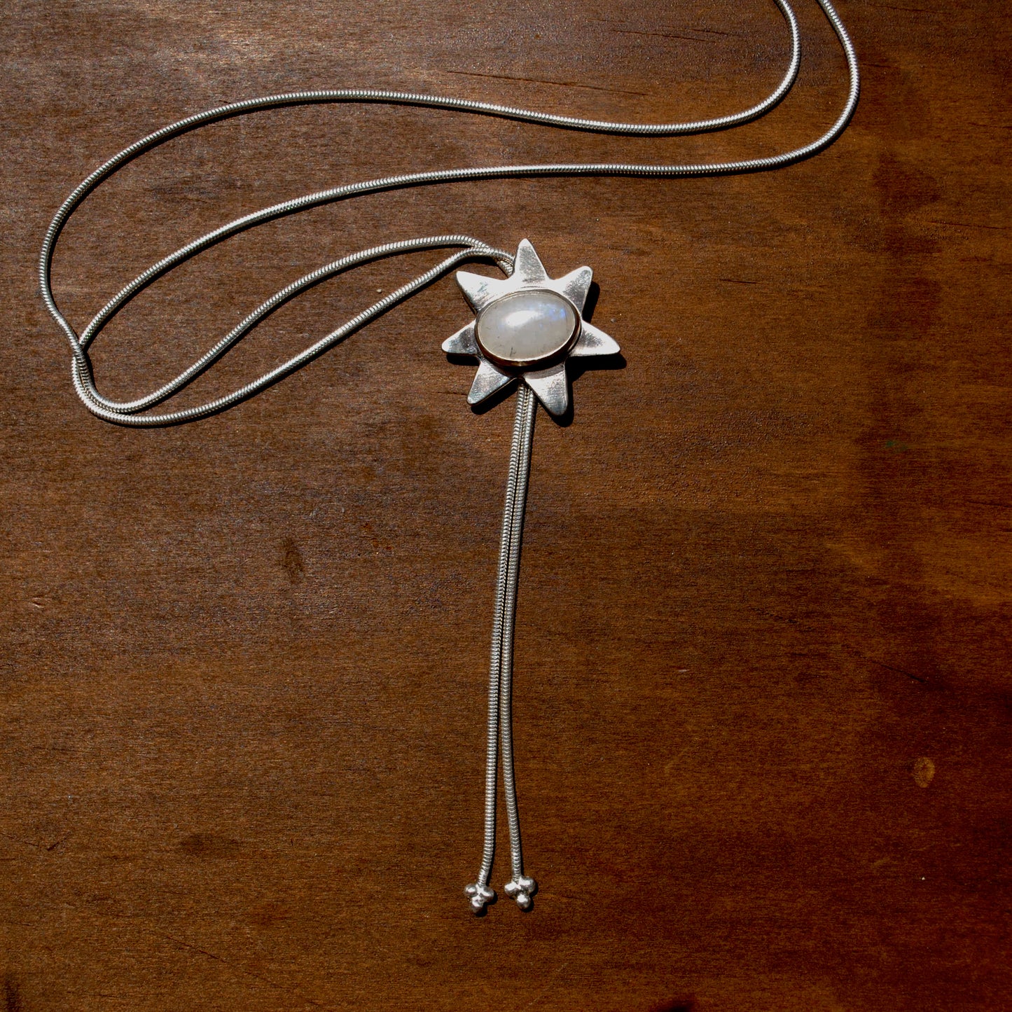 Moonstone Star Bolo Tie