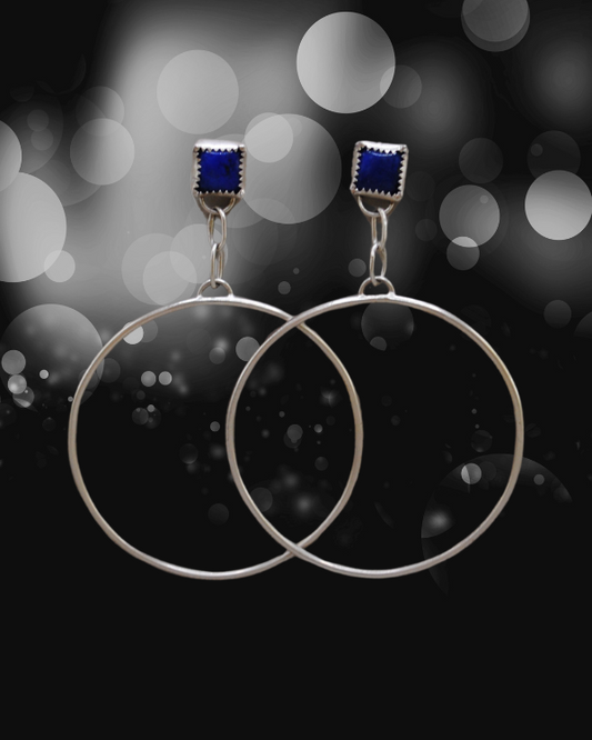 Lapis Lazuli Hoops