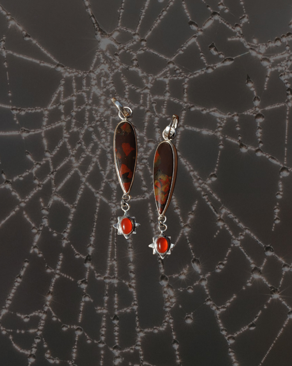 Whiskey Creek Jasper Star Huggie Hoops