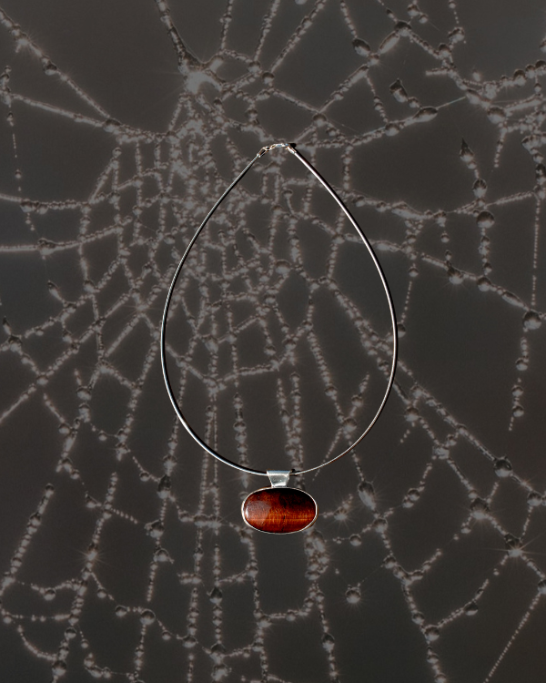 Red Tigers Eye Omega Necklace