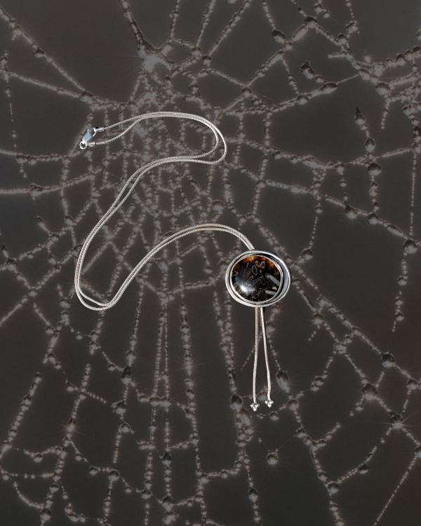 Brown Stick Agate Bolo Tie