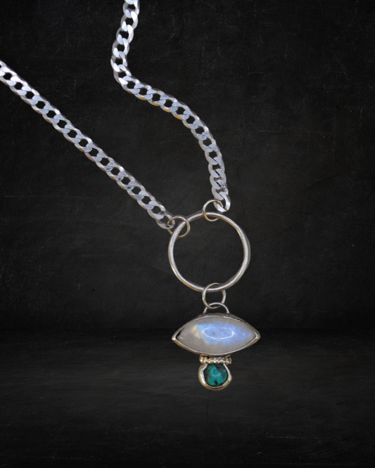 Moonstone and Turquoise Necklace