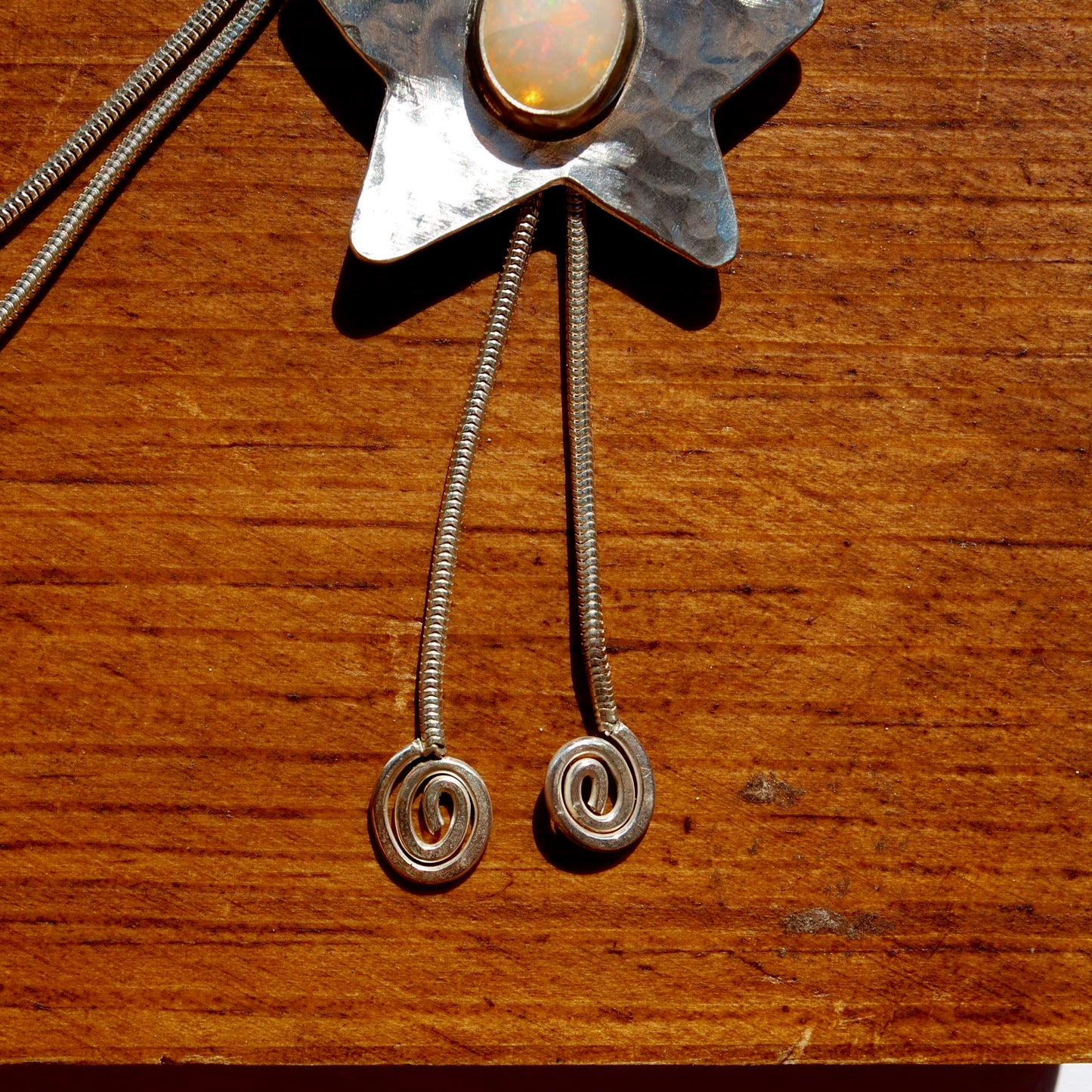 Ethiopian Opal Star Bolo Tie